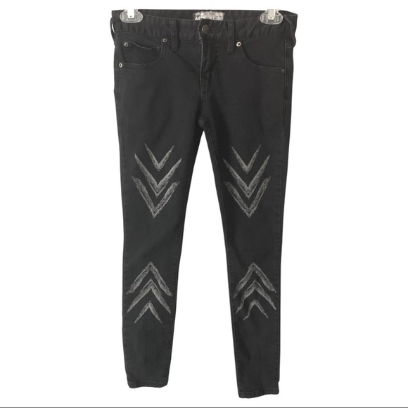 Free People Dotted Ikat chevron skinny Pants - Picture 8 of 11